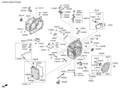 2015 Kia Forte Koup Auto Transmission Case Diagram 4