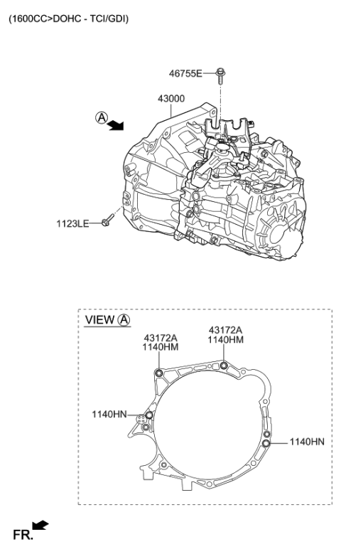 2014 Kia Forte Transaxle Assy-Manual Diagram 2