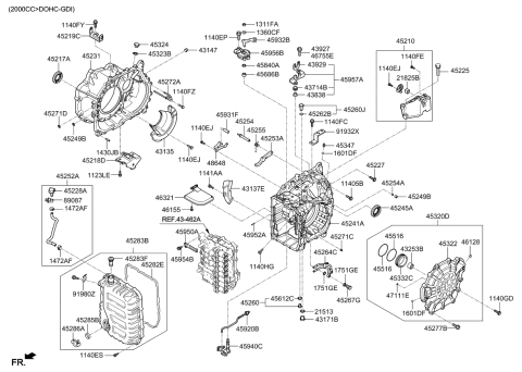 2014 Kia Forte Koup Bracket Assembly-TRANSAXLE Diagram for 452113BDD0