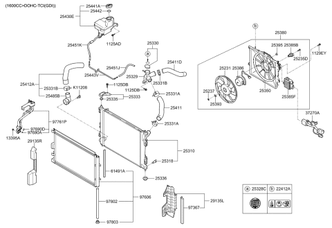 2015 Kia Forte Cap-Radiator Reservoir Diagram for 254413X000