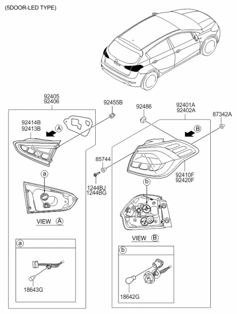 2014 Kia Forte Rear Combination Lamp Diagram 4