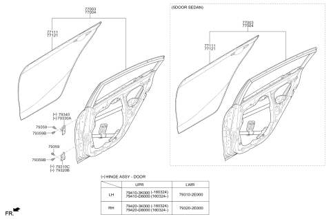 2014 Kia Forte Koup Panel Assembly-Rear Door RH Diagram for 77004A7010