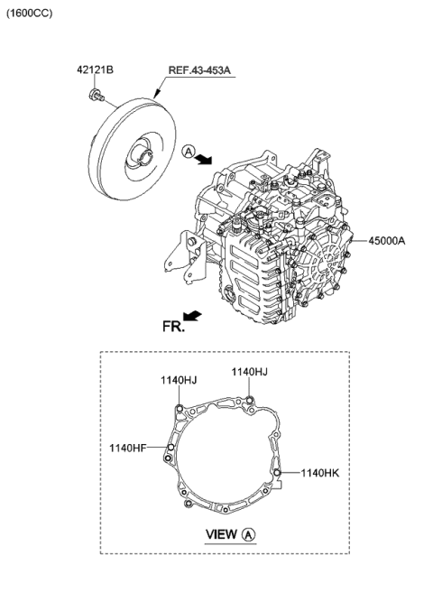 2016 Kia Forte Transaxle Assy-Auto Diagram 5