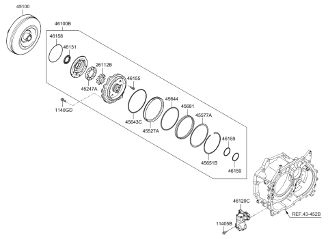 2016 Kia Forte Set-Oil Pump Assembly Diagram for 4610026020