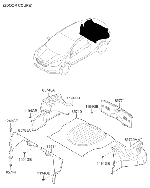 2016 Kia Forte Koup Luggage Compartment Diagram 3