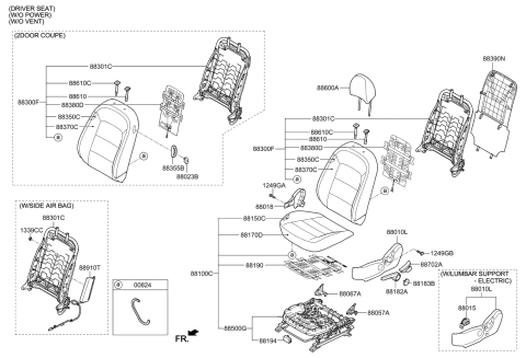 2014 Kia Forte Unit-Front Seat Warmer Diagram for 88540A7100