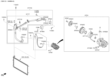 2023 Kia K5 PULLEY Assembly-A/CON Co Diagram for 97643L1200