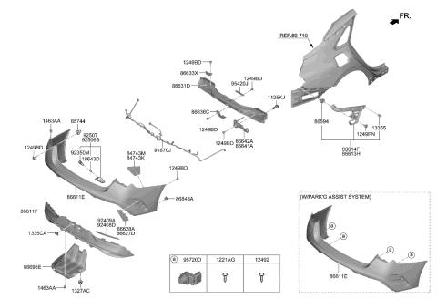 2024 Kia K5 Rear Bumper Diagram 1