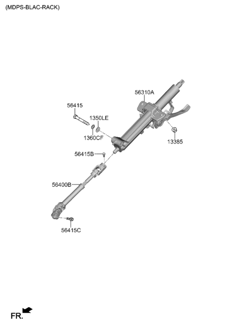 2021 Kia K5 Steering Column & Shaft Diagram 2