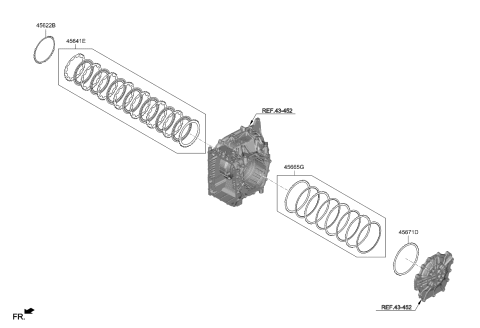 2023 Kia K5 Plate-Low & Reverse Diagram for 456374G122