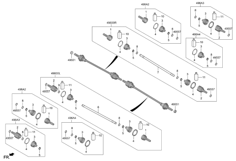 2021 Kia K5 Drive Shaft (Rear) Diagram