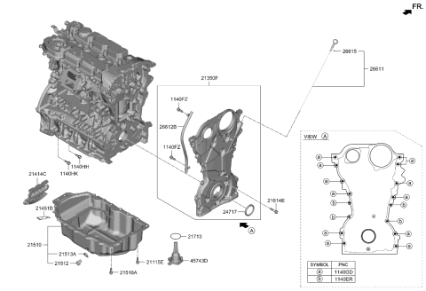 2024 Kia K5 Belt Cover & Oil Pan Diagram 1