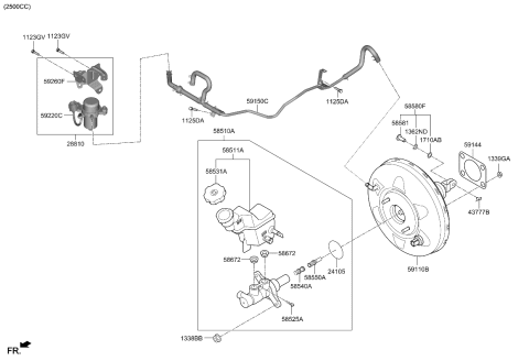 2023 Kia K5 Booster Assy-Brake Diagram for 59110L1200