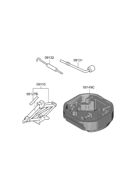 2023 Kia K5 Case-Tool Diagram for 09149L0950