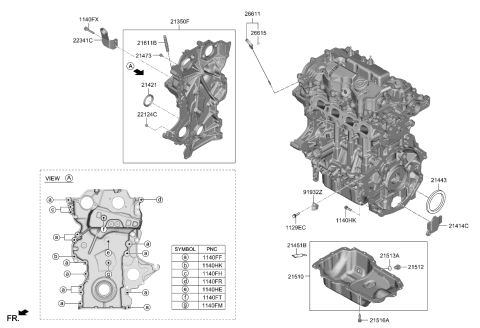 2021 Kia K5 Pan Assembly-Engine Oil Diagram for 215102M800