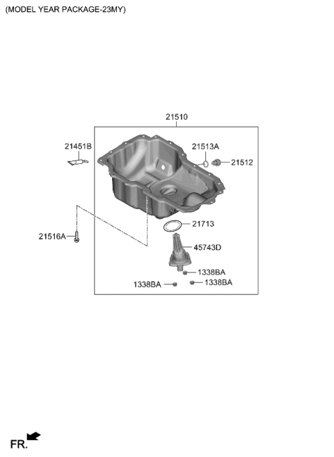 2021 Kia K5 Belt Cover & Oil Pan Diagram 3