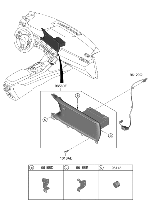 2021 Kia K5 Knob-Volume Diagram for 96173L2000