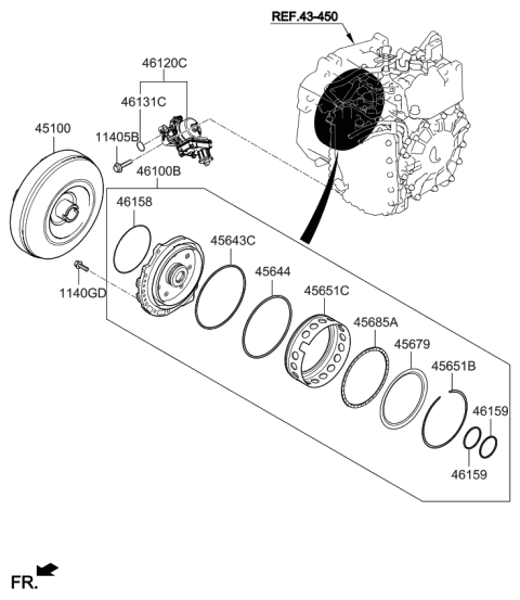 2023 Kia K5 Set-Oil Pump Assembly Diagram for 461004G600