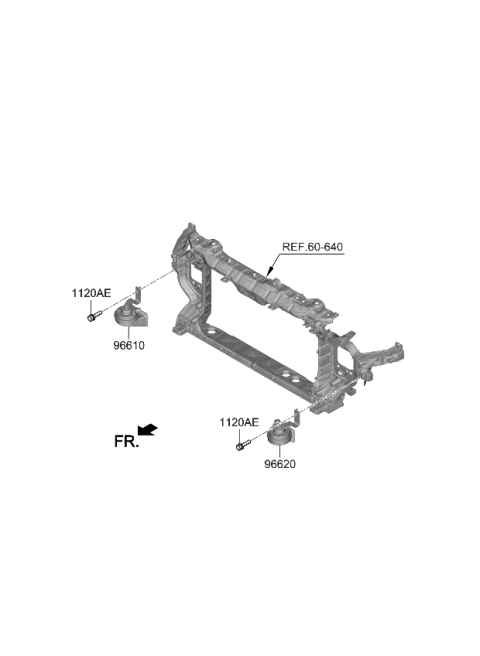 2021 Kia K5 Horn Assembly-High Pitch Diagram for 96621L2000