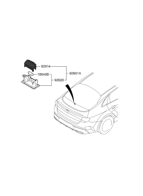 2023 Kia K5 License Plate & Interior Lamp Diagram