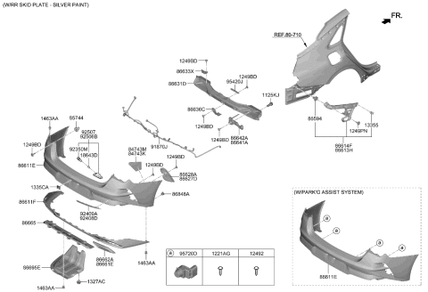 2021 Kia K5 Rear Bumper - Diagram 2