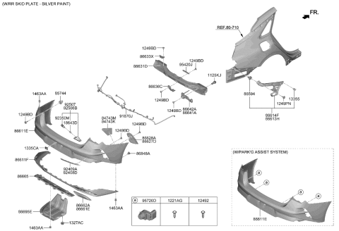 2021 Kia K5 Rear Bumper Diagram 2