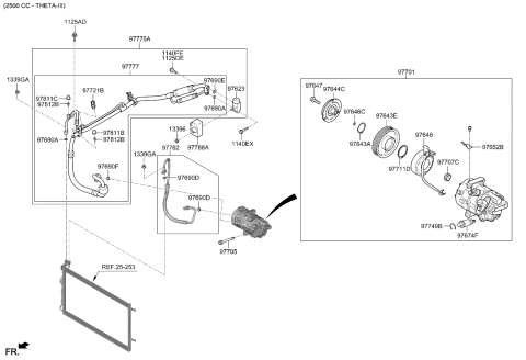 2021 Kia K5 Air Condition System-Cooler Line Diagram 1