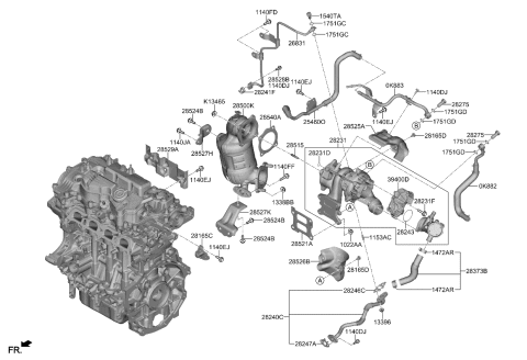 2023 Kia K5 Exhaust Manifold Diagram 1