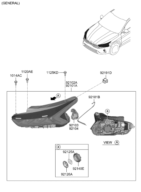 2021 Kia K5 Head Lamp Diagram 2