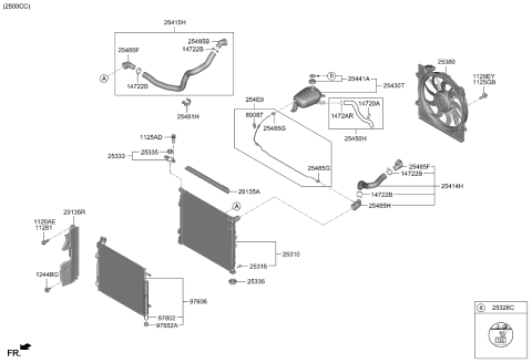 2024 Kia K5 Hose Assy-Water Diagram for 25450L1500