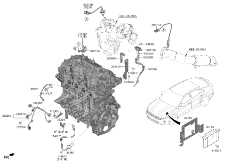 2023 Kia K5 Engine Ecm Control Module Diagram for 391232MKK0