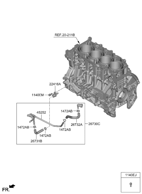 2023 Kia K5 Hose-BREATHER B Diagram for 267332S300