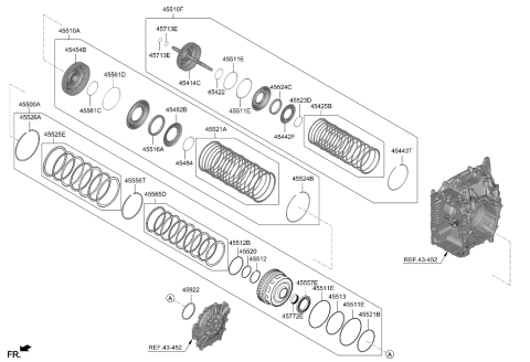 2024 Kia K5 Disk Set-Under Drive Diagram for 454654G600