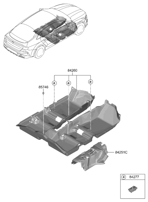 2023 Kia K5 Carpet Assy-Floor Diagram for 84260L3000WK