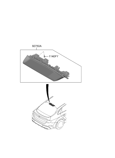 2021 Kia K5 High Mounted Stop Lamp Diagram