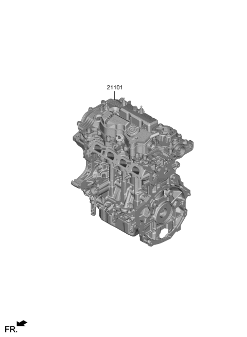 2021 Kia K5 ENGINE ASSY-SUB Diagram for 24HM12MK00