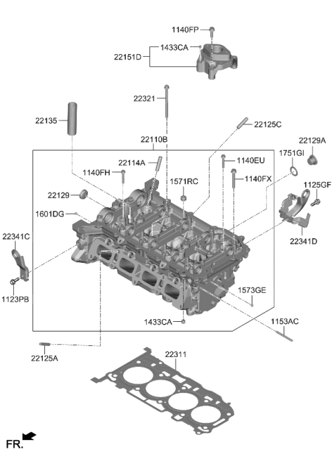 2021 Kia K5 Cylinder Head Diagram 2