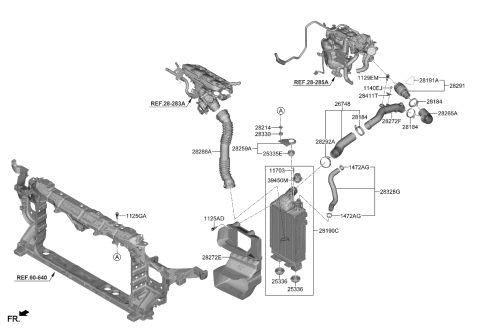 2021 Kia K5 Air Guide-INTERCOOLE Diagram for 282772M001