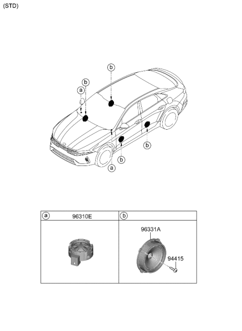 2024 Kia K5 Speaker Diagram 1