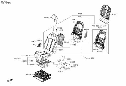 2023 Kia K5 Seat-Front Diagram 3