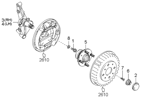 2003 Kia Spectra Rear Axle Diagram 2