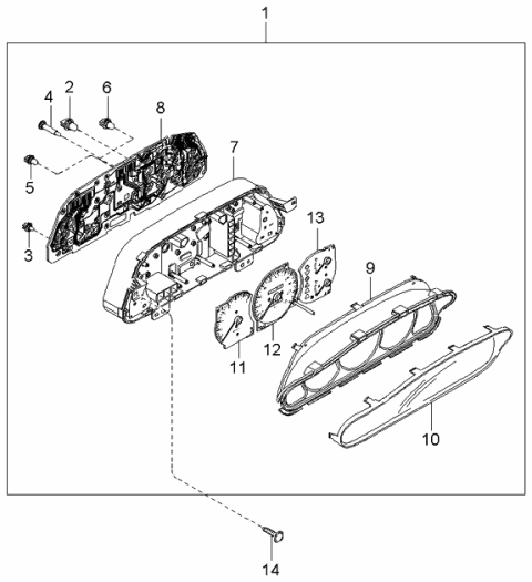 2000 Kia Spectra Pcb Assembly Diagram for 0K2DK55442