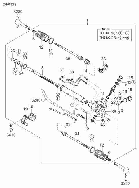 2004 Kia Spectra Steering Gear Box Diagram 2