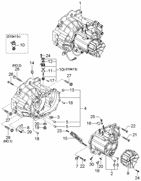 2002 Kia Spectra Speed Sensor Diagram for 465102Y600