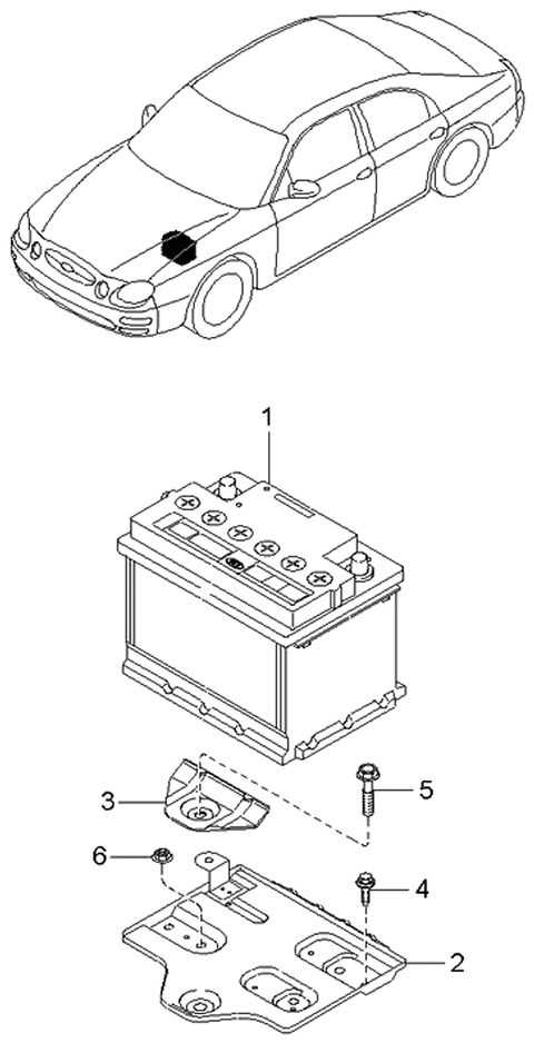 2003 Kia Spectra Battery Diagram