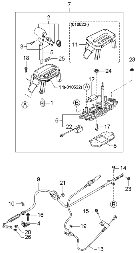 2000 Kia Spectra Washer-Spring Diagram for K999711400B