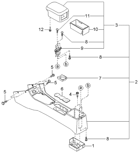 2003 Kia Spectra Plate-Support Diagram for 0K2AA64414A96