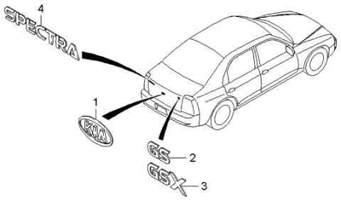 2003 Kia Spectra Ornaments Diagram 2