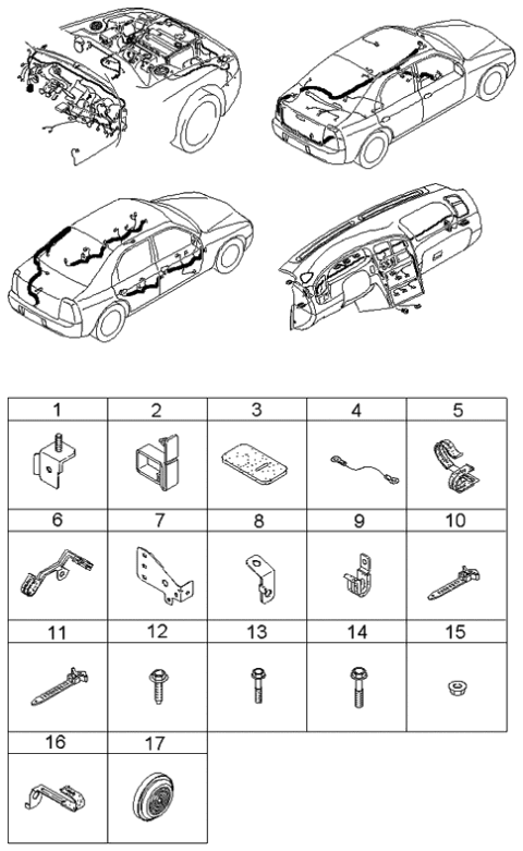 2004 Kia Spectra Clip Diagram for 0K24067071