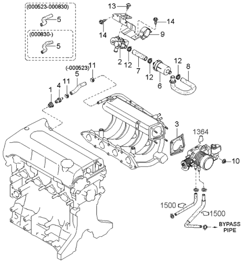 2000 Kia Spectra Emission Control System Diagram 2